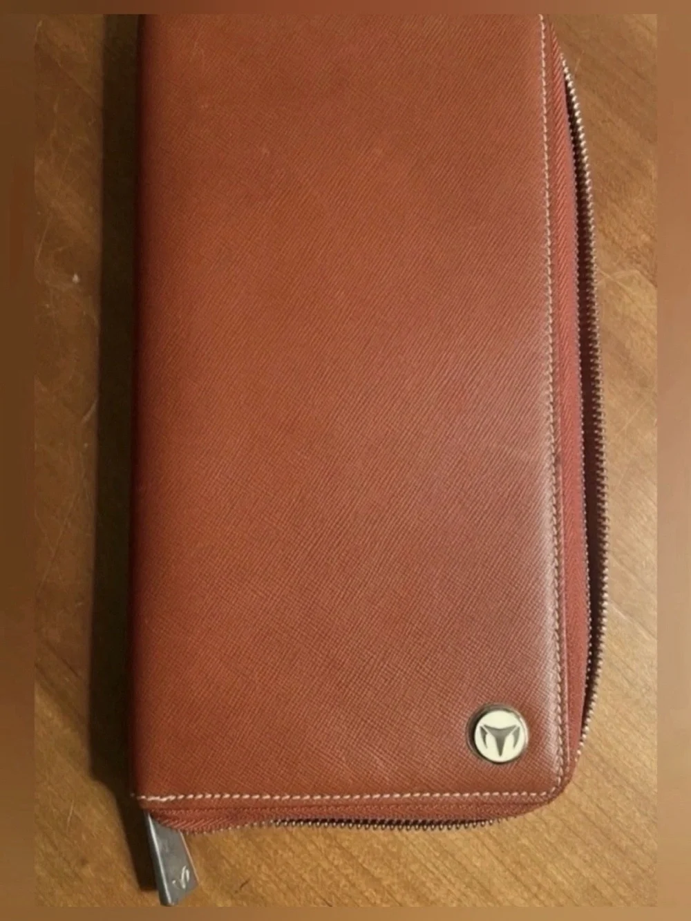 TechnoMarine Leather Zip Around Organizer Wallet (Fits a Travelers Notebook)